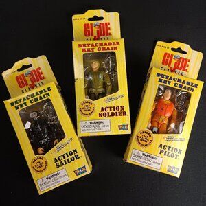 Vintage GI Joe 1998 Collector Key Chain Lot  Sailor  Soldier  Pilot